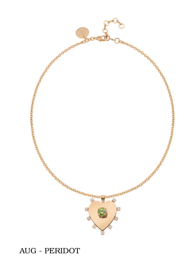 Rebekah Price Heart-Felt Birthstone Necklace