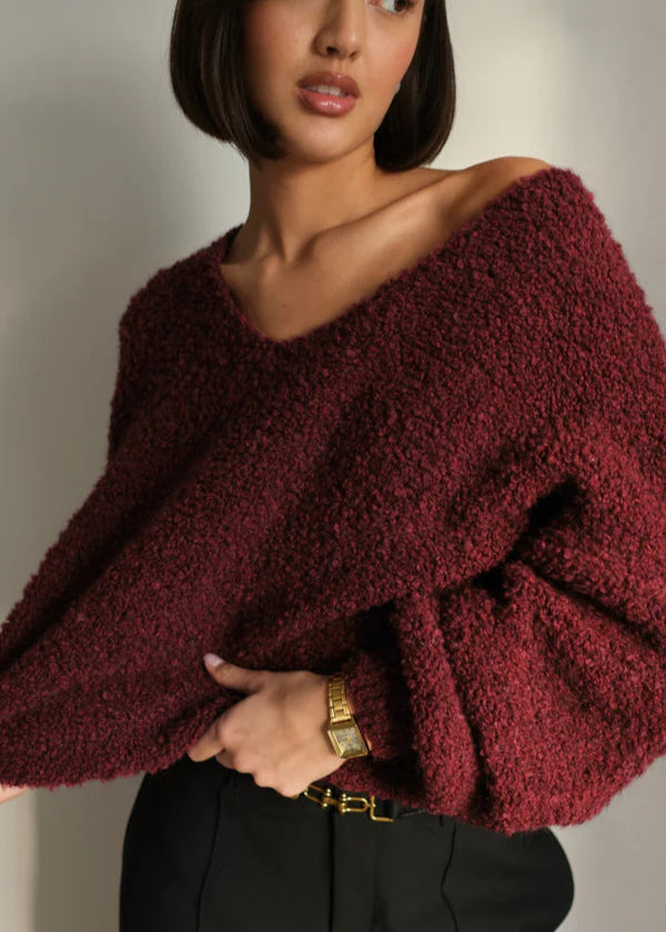 Charli Jenny Sweater Burgundy