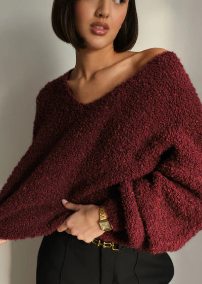 Charli Jenny Sweater Burgundy