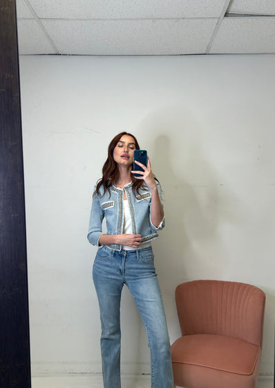 Generation Love Kenzie Denim Chain Jacket - Light Blue