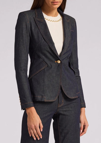 Generation Love Ollie Sheen Denim Blazer - Dark Wash