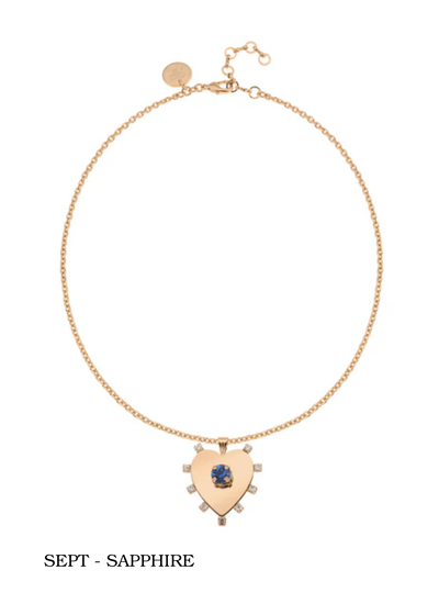 Rebekah Price Heart-Felt Birthstone Necklace