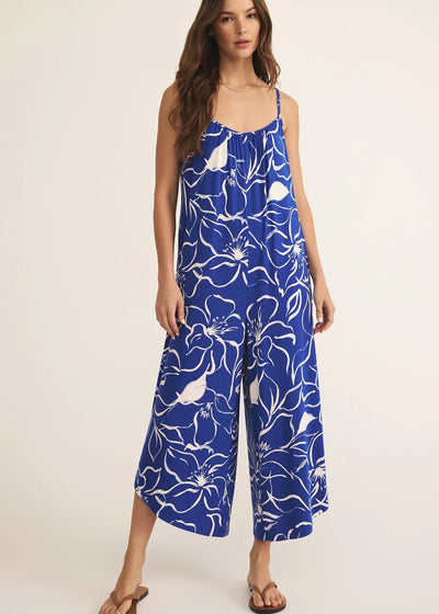 Z Supply Cala Floral Flared Jumpsuit Oceanside