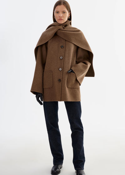 Lamarque Anca Coat Heather Brown