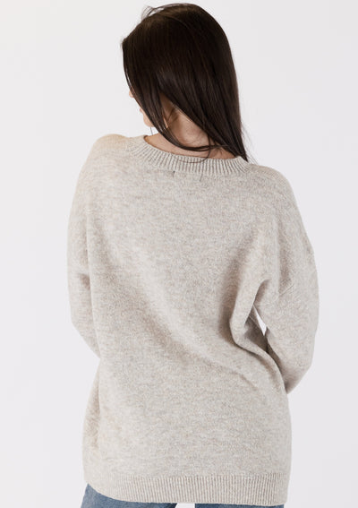 The Pink Door Eco Lightweight Long Sweater - Grey