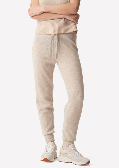 Brodie Tapered Cashmere Joggers - Oatmeal