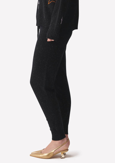 Brodie Tapered Cashmere Joggers - Black