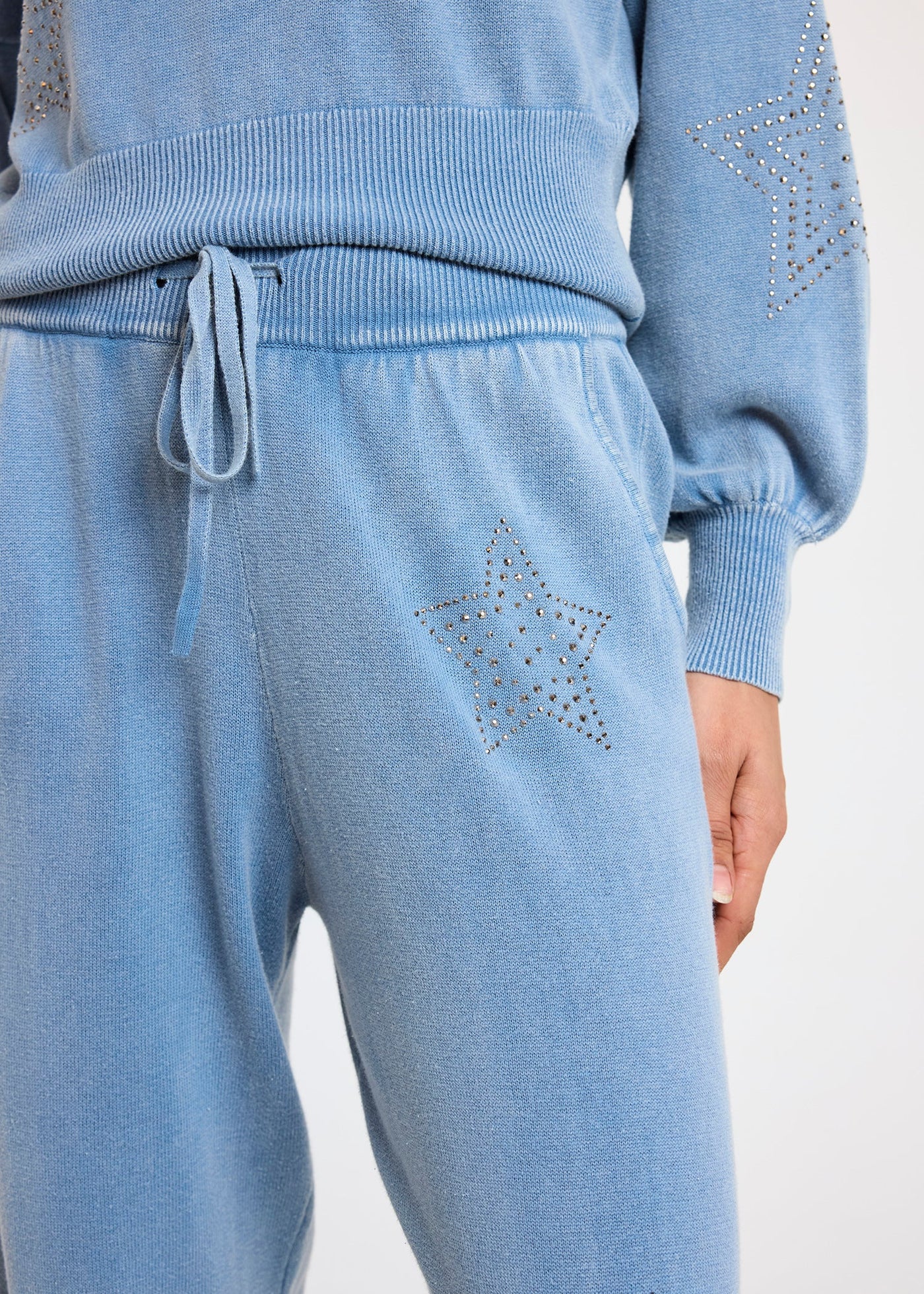 WISPR Ida Hot Fix Star Jogger Denim