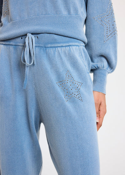 WISPR Ida Hot Fix Star Jogger Denim