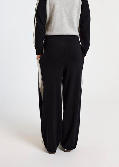 WISPR Valerie Stripe Wide Leg Pant Black/Ivory Dove