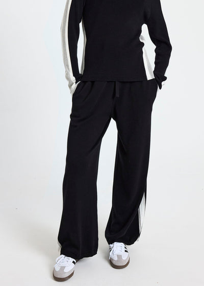 WISPR Valerie Stripe Wide Leg Pant Black/Ivory Dove