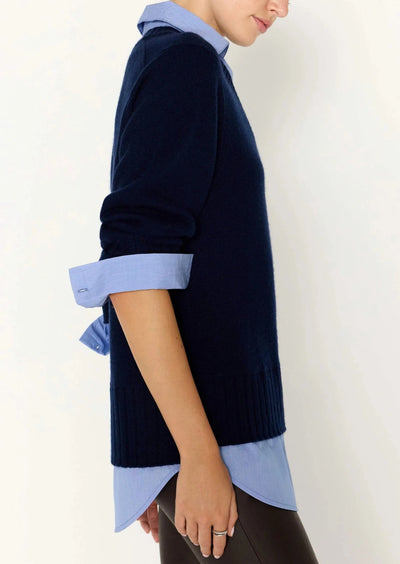 Brochu Walker Arden Looker Oxford Top - Navy