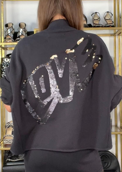 CHRLDR Yael Doodle Love Jacket - Black