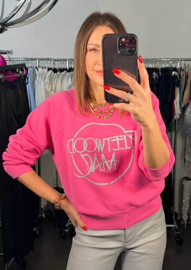 DayDreamer Fleetwood Mac Circle Sweatshirt - Pink Rouge