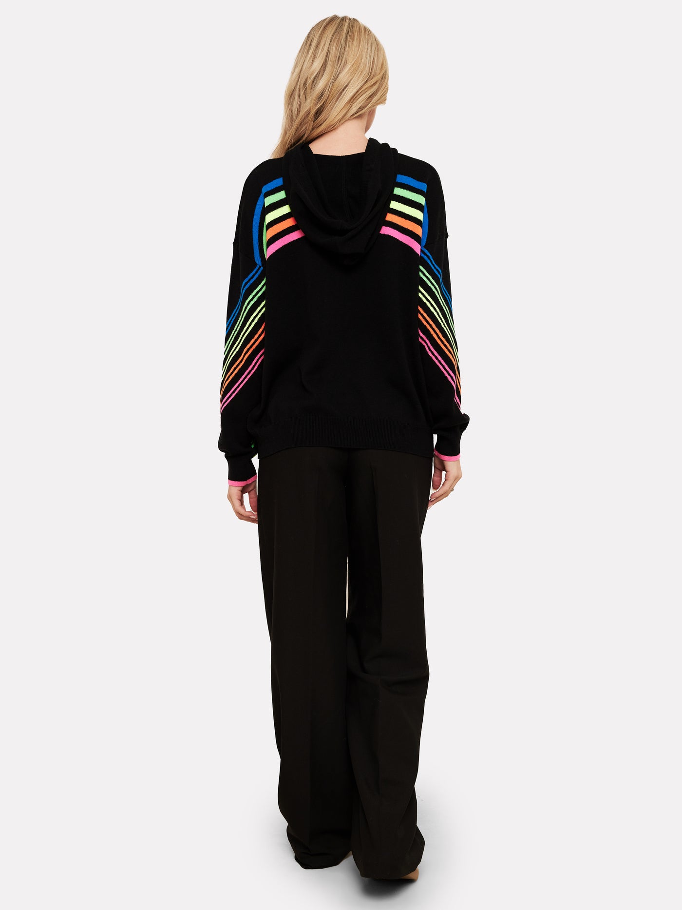WISPR Sporty Stripe Hoodie Neon Pink/Neon Orange