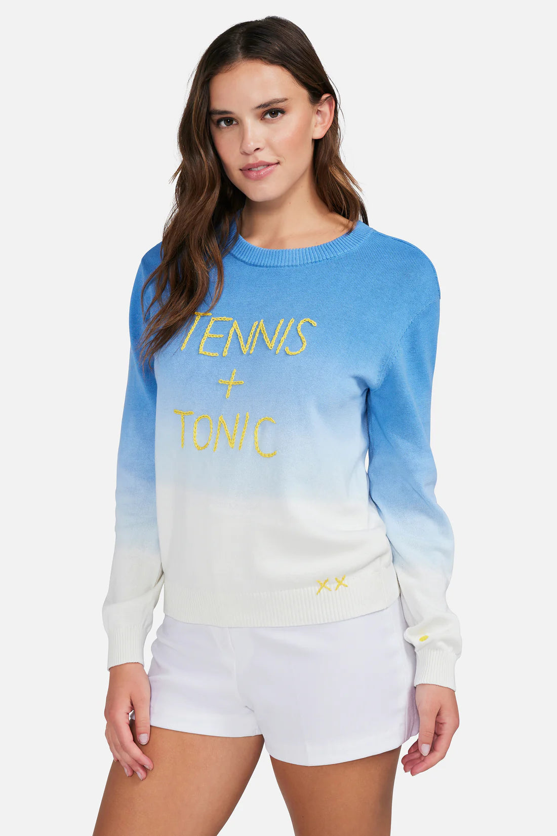 WILDFOX Tennis & Tonic Top - Chambray Dip Dye