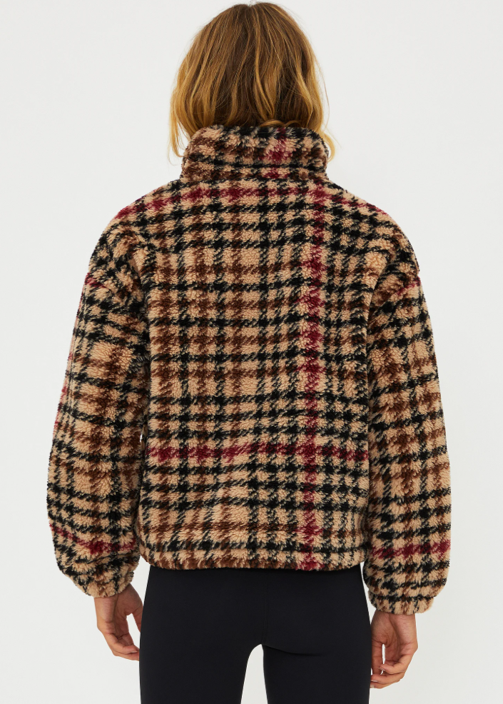 Beach Riot Leona Sherpa Midnight Houndstooth
