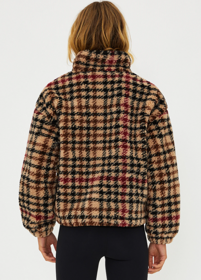 Beach Riot Leona Sherpa Midnight Houndstooth