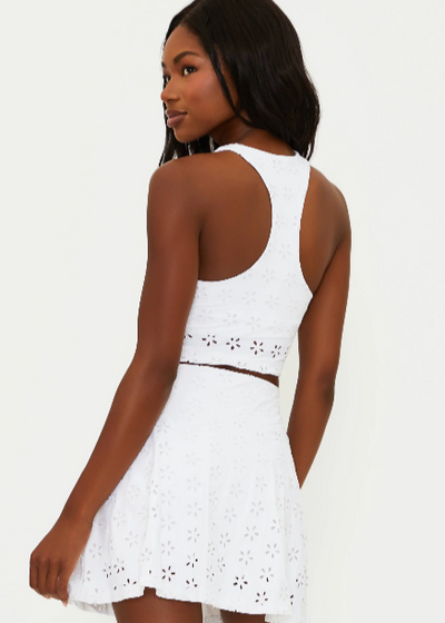 Beach Riot Yara Top White Magnolia Eyelet