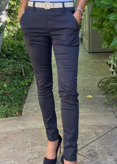 Bevy Flog Dafna Criss Cross Textured Pants Midnight