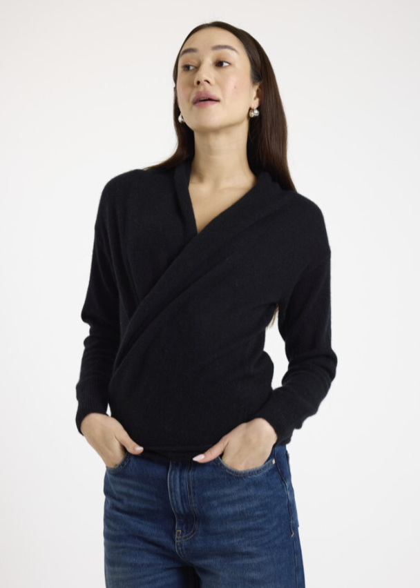 Brodie Valerie Multi Way Cashmere Cardigan Black