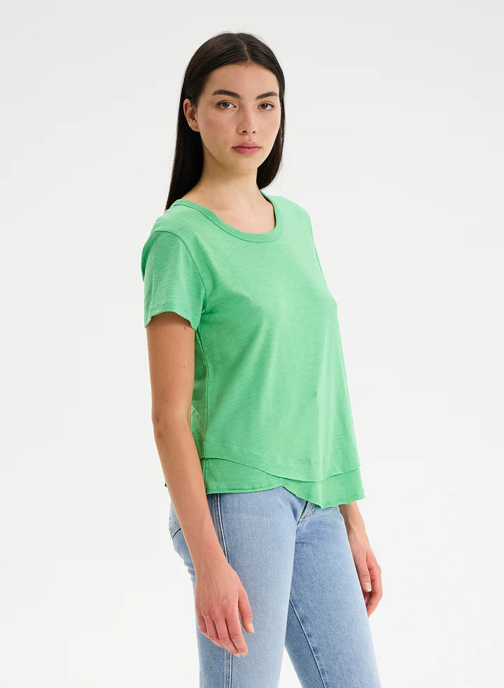 CHRLDR Ava Mock Layer T-shirt - Kelly Green