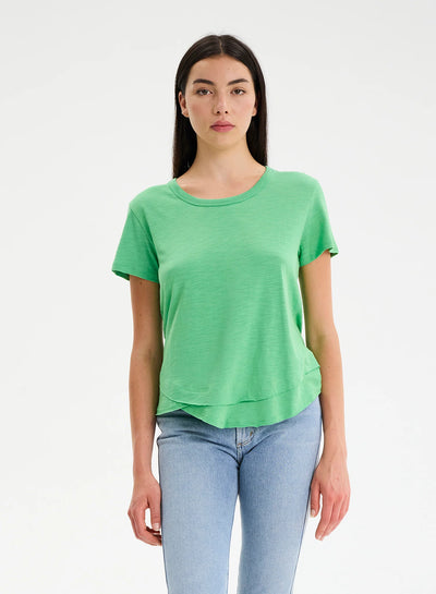 CHRLDR Ava Mock Layer T-shirt - Kelly Green