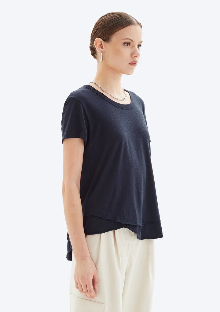 CHRLDR Ava Mock Layer T-Shirt Dark Navy