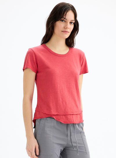 CHRLDR Ava Mock Layer T-shirt - Hibiscus