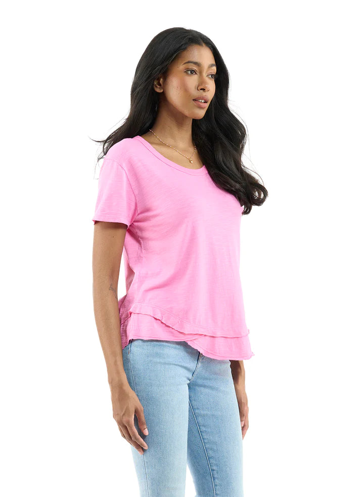 CHRLDR Ava Mock Layer T-shirt - Pink Sorbet