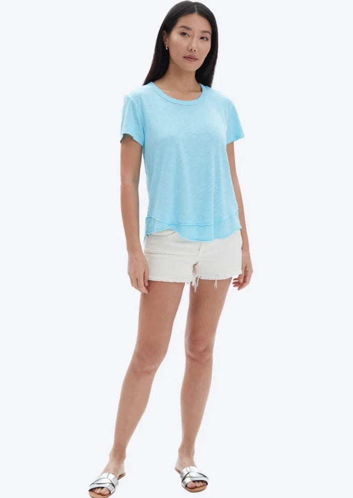 CHRLDR Ava Mock Layer T-shirt - Turquoise Media 1 of 3