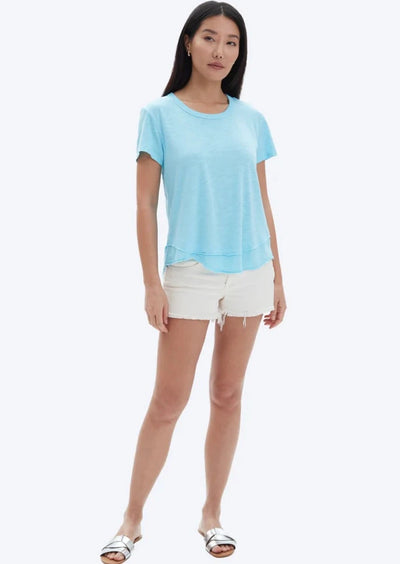 CHRLDR Ava Mock Layer T-shirt - Turquoise Media 1 of 3