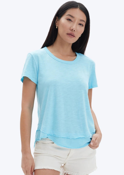 CHRLDR Ava Mock Layer T-shirt - Turquoise Media 1 of 3