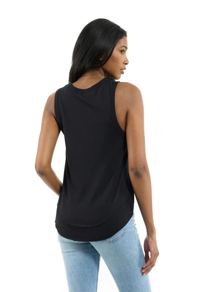 CHRLDR Ava Mock Layer Tank Top - Black