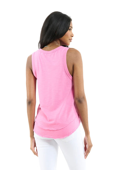 CHRLDR Ava Mock Layer Tank Top - Pink Sorbet