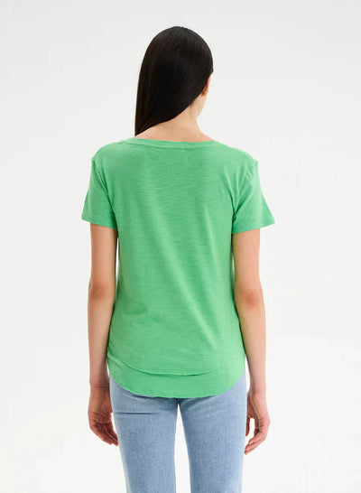 CHRLDR Ava V-Neck Mock Layer T-shirt - Kelly Green