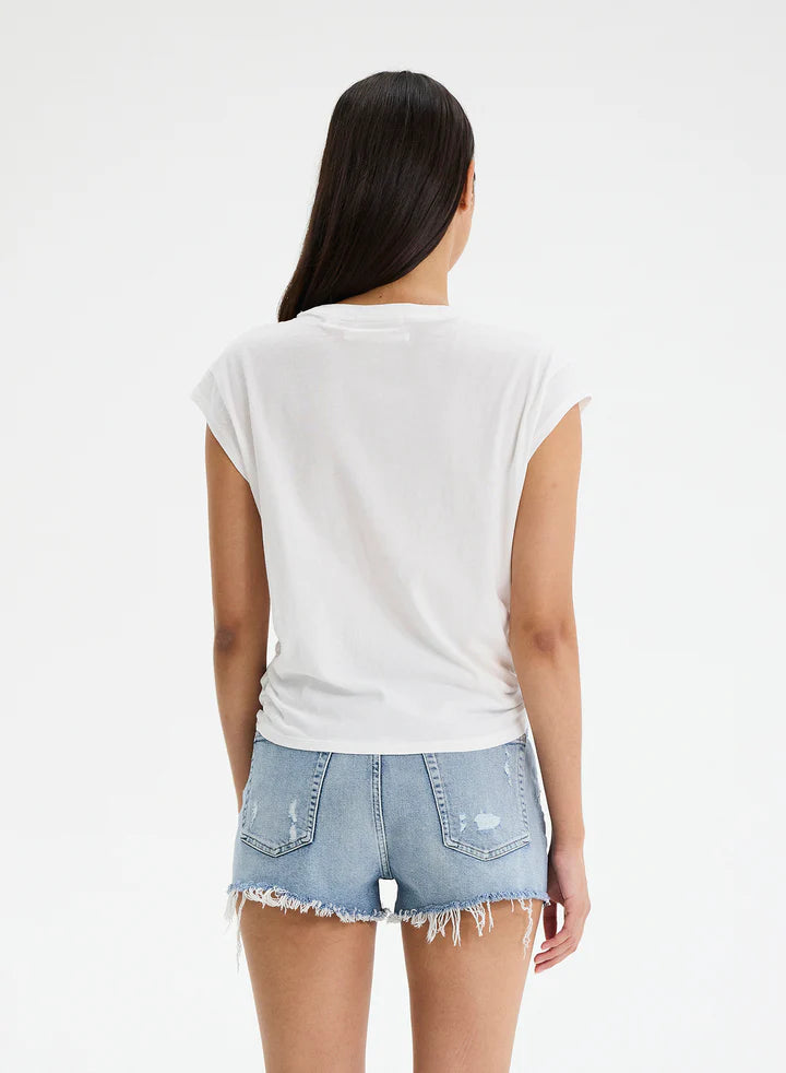 CHRLDR Chantal Front Knot Sleeveless Tee - White