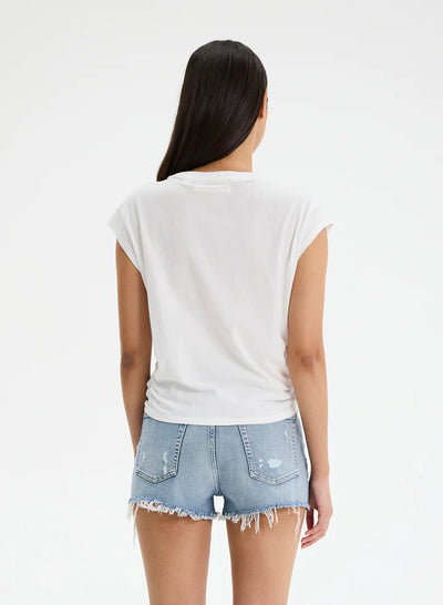 CHRLDR Chantal Front Knot Sleeveless Tee - White
