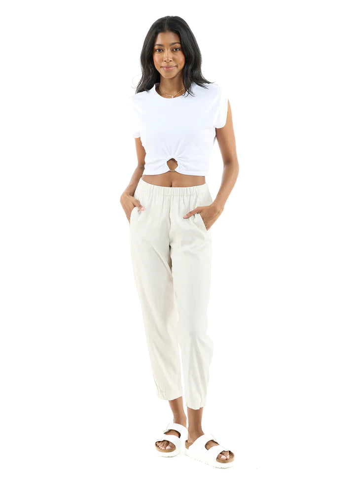 CHRLDR Cynthia Ring Crop Top - White