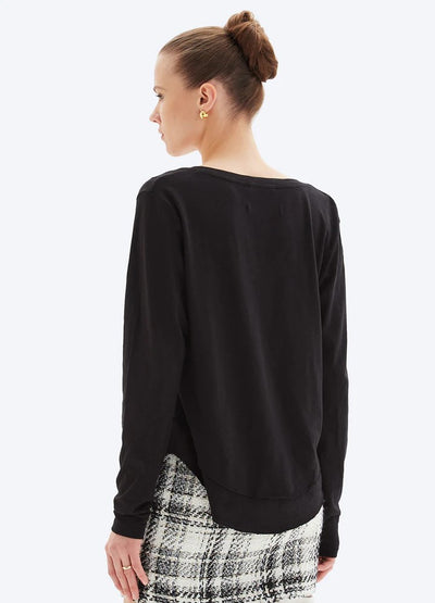 CHRLDR Ava V - Neck Long Sleeve Black