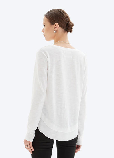 CHRLDR Ava V - Neck Long Sleeve White