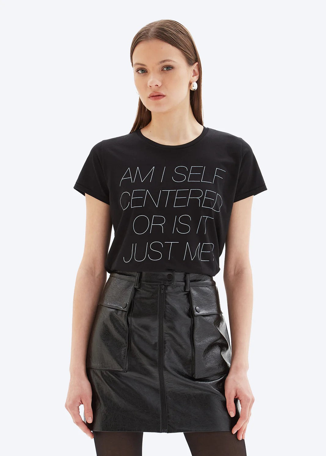 CHRLDR Is It Just Me Perfect Tee Black