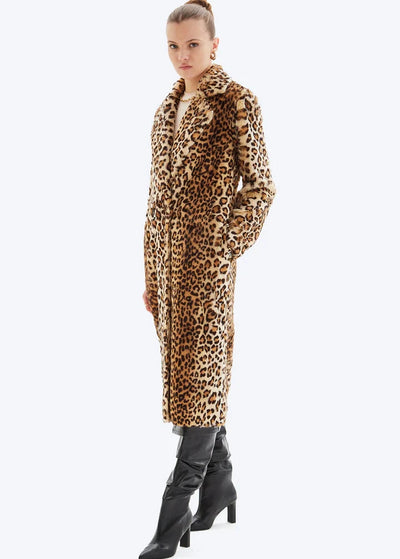 CHRLDR Ophelia Leopard Faux Fur Coat