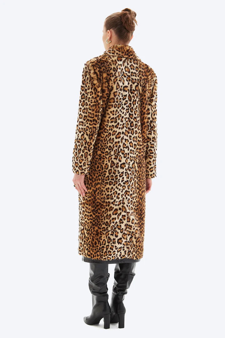 CHRLDR Ophelia Leopard Faux Fur Coat