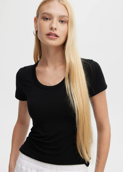 CHRLDR Kim U Neck T-Shirt Black