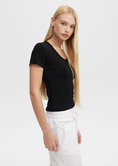 CHRLDR Kim U Neck T-Shirt Black