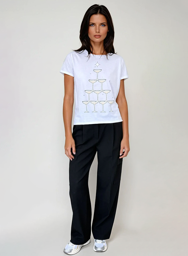 CHRLDR Champagne Tower T-shirt Tee White