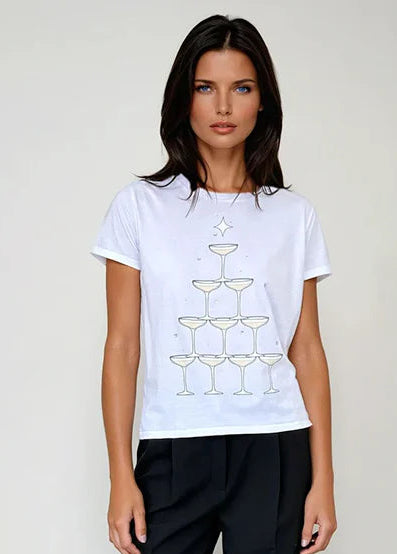 CHRLDR Champagne Tower T-shirt Perfect Tee White