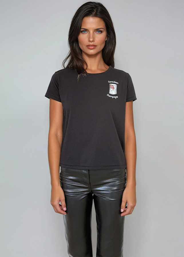 CHRLDR Canadian Champagne T-shirt Perfect Tee Black