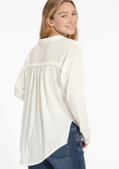 Splendid Paige L/S Button Up Shirt - White